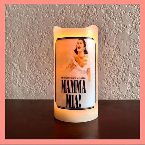 MAMMA MIA Broadway Musical TheaterFlameless Candle - Picture 1 of 4